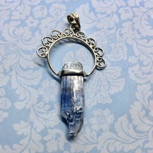 🆕NATURAL KYANITE STERLING SILVER PENDANT WAND